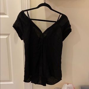 over the shoulder blouse that’s perfect for a date